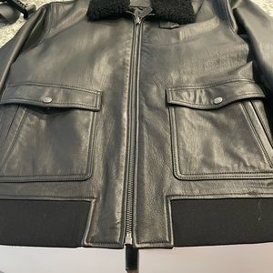 NWOT Mens Coach Leather Shearling Jacket Size XL